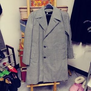 Men's houndstooth raincoat